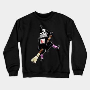 Wobbly Flying Witch Crewneck Sweatshirt